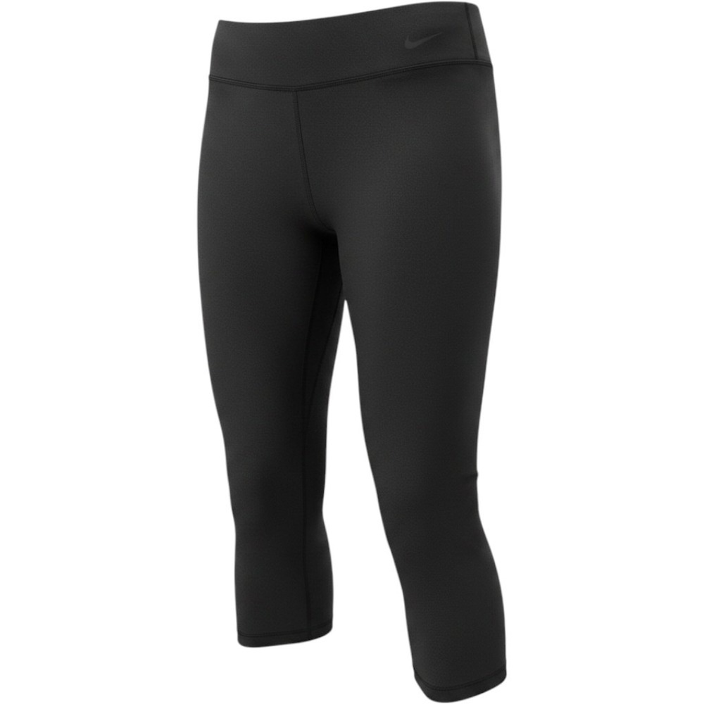 Nikeโ Dri-FIT Womens Black Cropped Leggings Capri Training Pants Size S EUC
